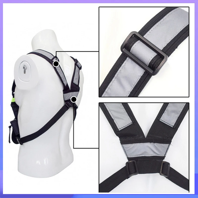 Walkie Talkies Front Pack Pouch Case Radio Schouder Holster Twee Manier Radio Reflecterende Borst Harnas Houder Tas Vest Rig Drop Ship