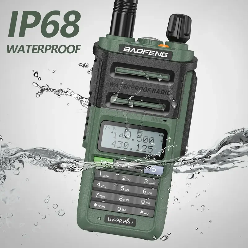 Baofeng UV-9R Pro V2 Walkie Talkie Waterproof IP68 Type-C Charger VHF/UHF Ham Radio 50KM Long Range Upgrade UV-9R Plus