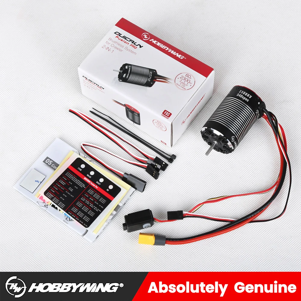HobbyWing QuicRun Fusion PRO 540 60a 2300KV wasserdichter zwei-in-eins bürstenloser Motor, geeignet für 1:10 TRX-4 SCX10 RC-Fahrzeuge