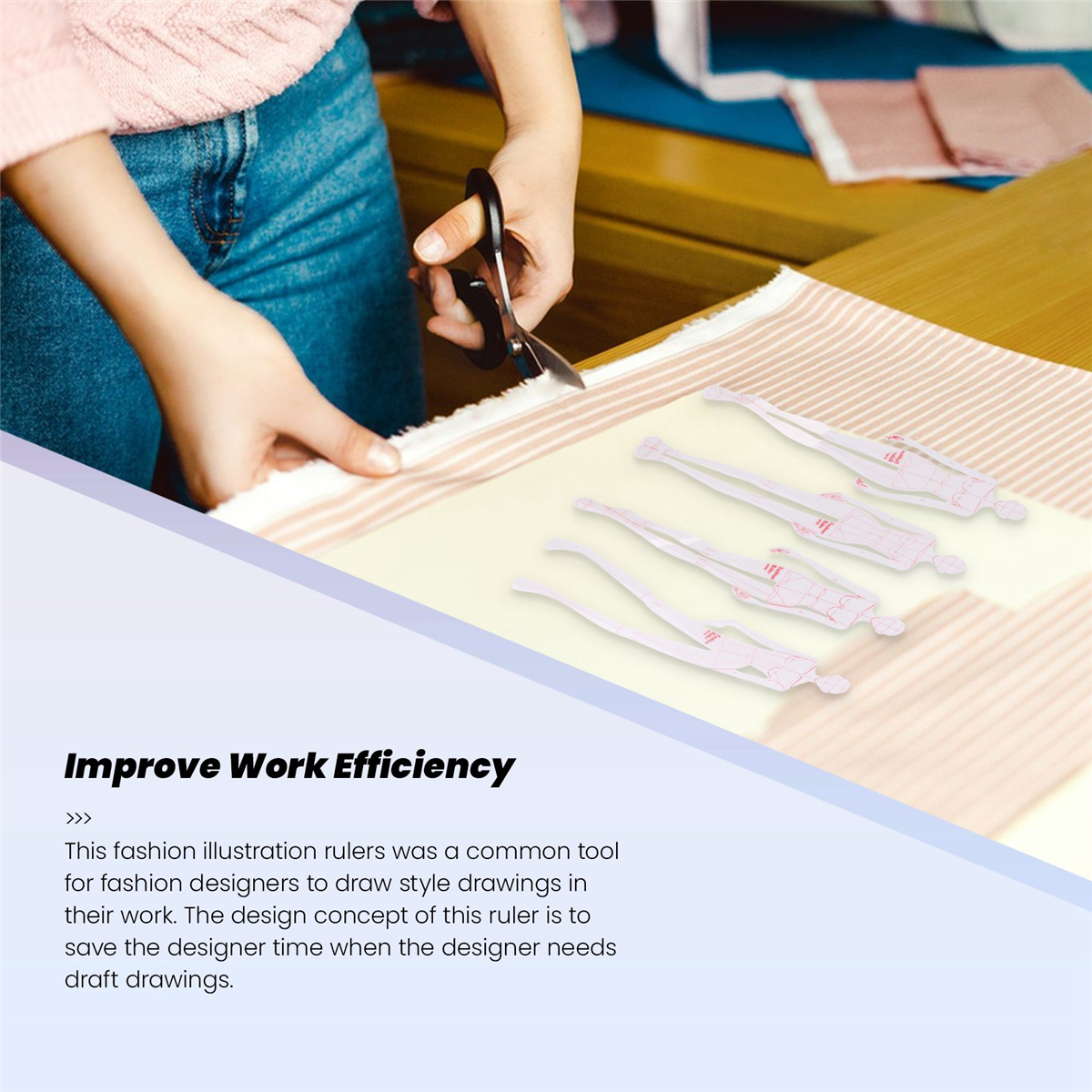 Mode-Illustrationslineale, Skizziervorlagen, Lineal, Nähen, humanoide Muster, Design, Kleidung, Messen, Kombination