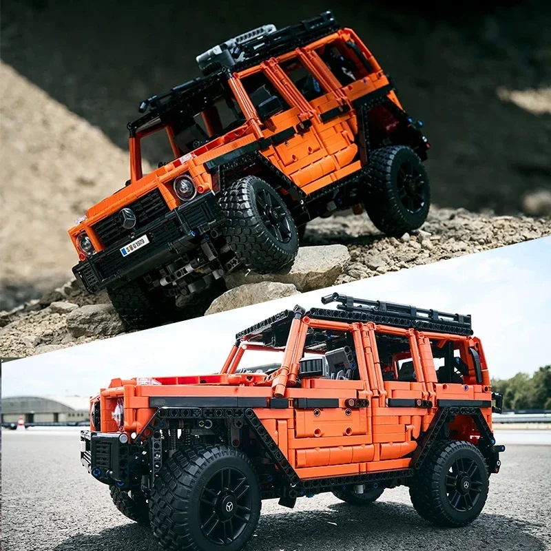 2891 Uds G500 bloques de construcción de vehículos todoterreno, modelo de coche 9569 juguetes para niños, regalo de Festival de cumpleaños de Navidad