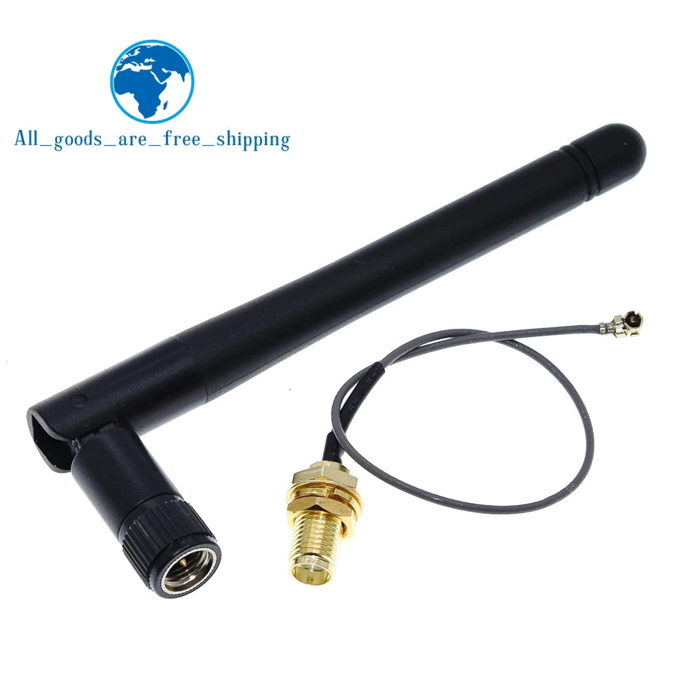 DIYTZT-Antena Aérea para Roteador Sem Fio, Cabo Pigtail Masculino, 17cm PCI U.FL, IPX para SMA, ESP8266, ESP32, 2.4GHz, 3dBi, WiFi, 2.4G