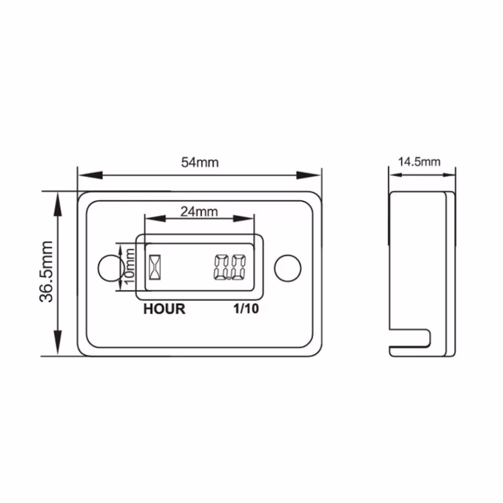 Digital Hour Meter LCD Counter For ATV Motorcycle Instruments Clocks Snowmobile Gasoline Boat Generator Bike Car Accessories