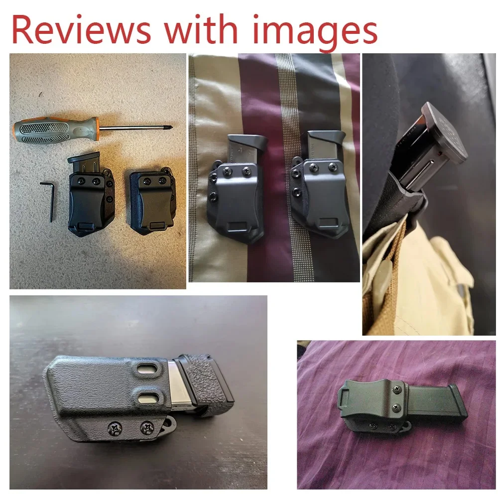 Tactical IWB OWB 9mm .40 universal Belt Clip Single Double Stack Magazine Pouch Holster Mag Carrier Holder for Pistol gun