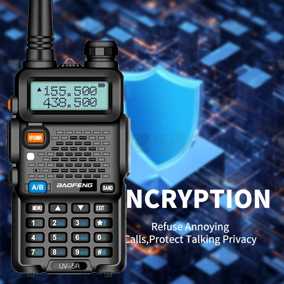 Baofeng UV 5R 8W Tri-Power Walkie Talkie 5W High Power UHF VHF Dual Band Two Way Radio Lange afstand 128CH Handheld UV 5R