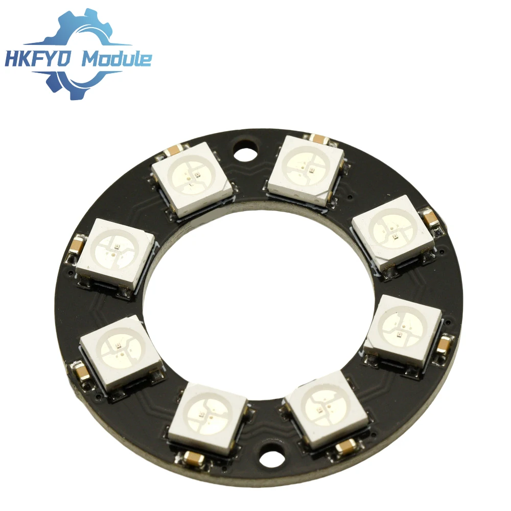 1-50 Uds. De 8 bits, WS2812 RGB, módulo de anillo LED, Placa de lámpara a todo Color integrada para Arduino