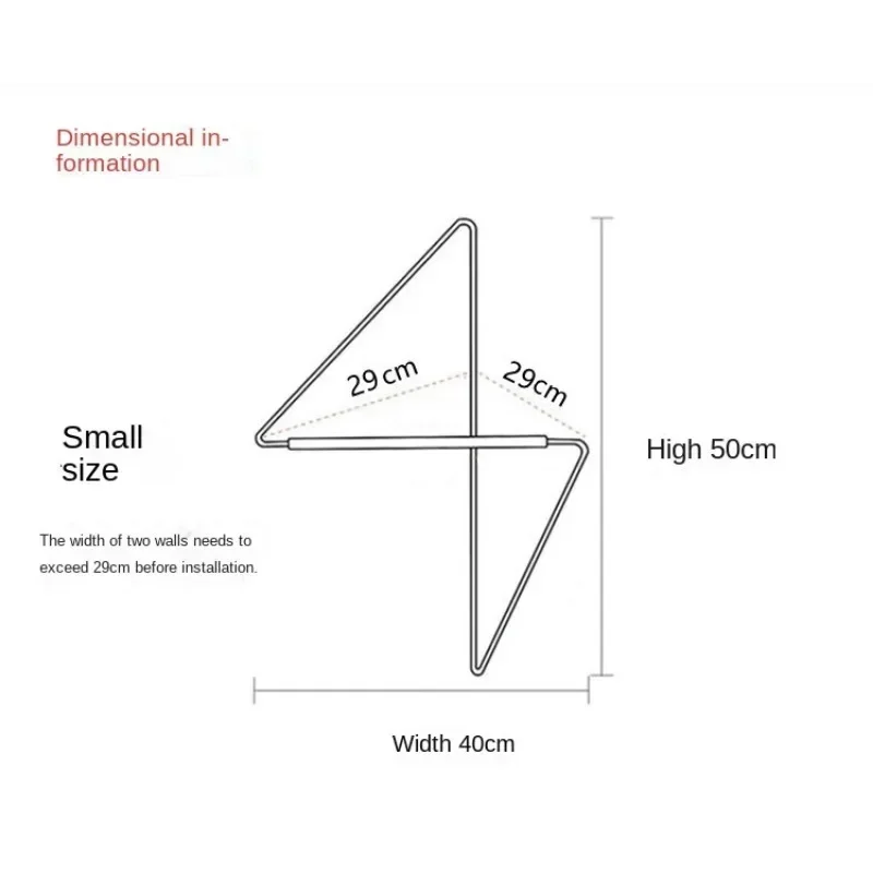 Appendiabiti angolare in legno, appendiabiti, stile Designer, 45x60cm