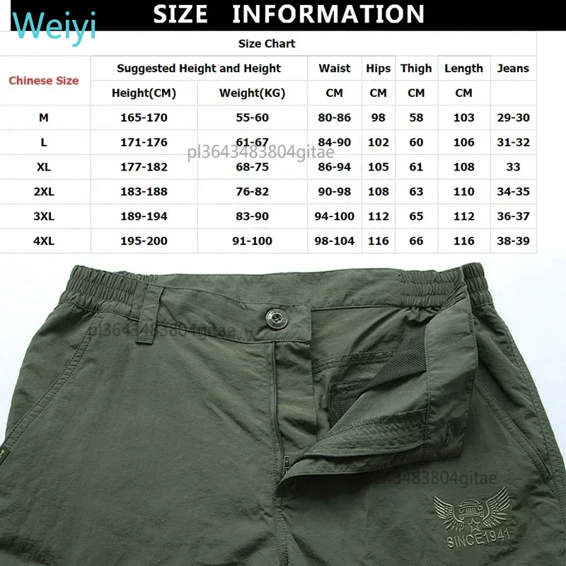 Pantalon Cargo tactique imperméable d'extérieur pour hommes, respirant, décontracté, militaire, Long, séchage rapide, été
