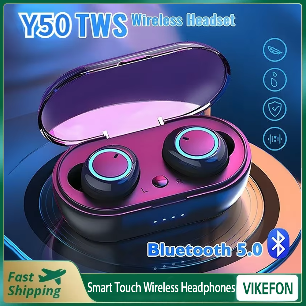 Y50 TWS Bluetooth Kopfhörer Drahtlose Headset IPX7 Wasserdichte Tiefe Bass Ohrhörer Echte Wireless Stereo Kopfhörer Sport Kopfhörer
