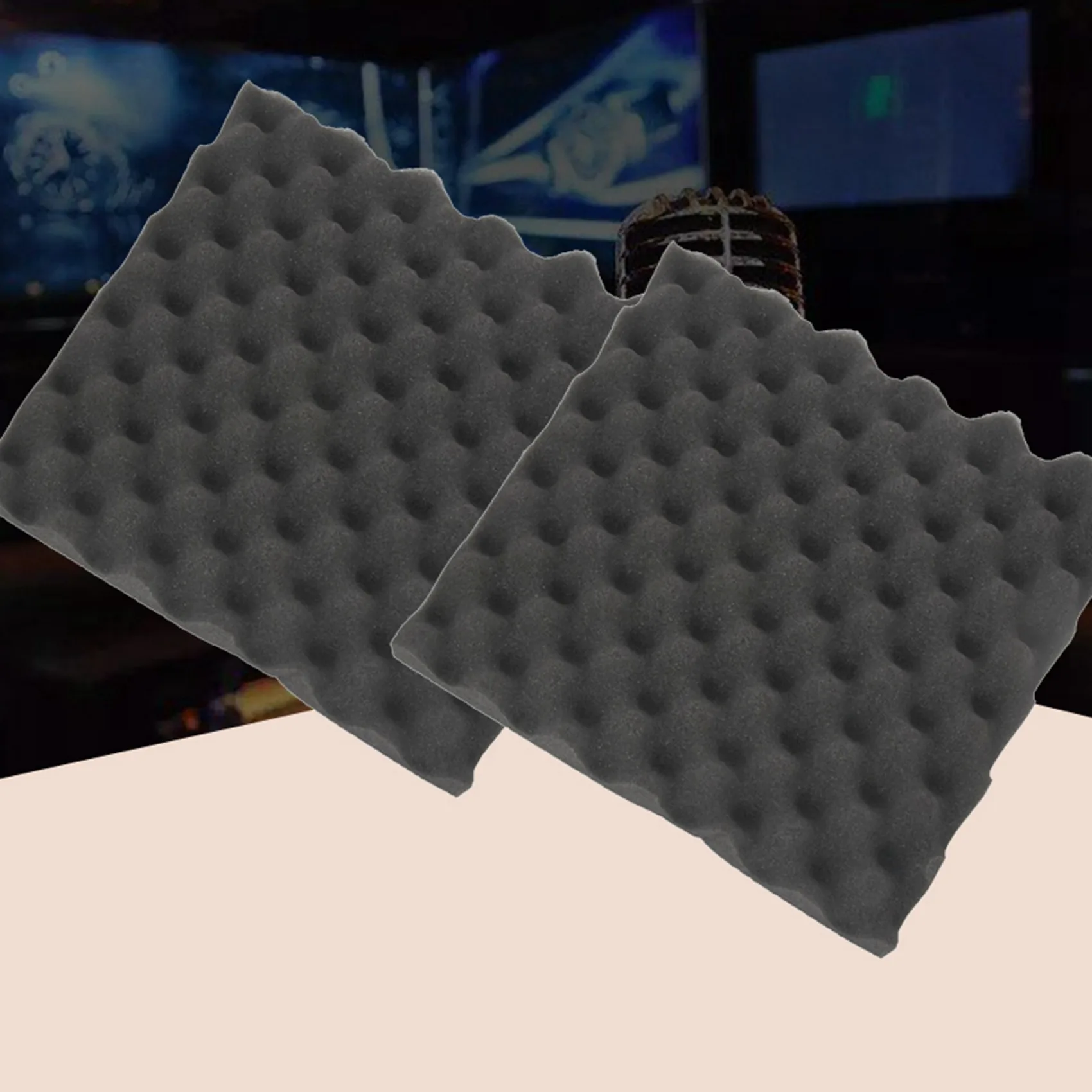 PZHI-12Pcs 30X30X4CM Soundproofing Acoustic Foam Tiles Noise Sound-Absorbing