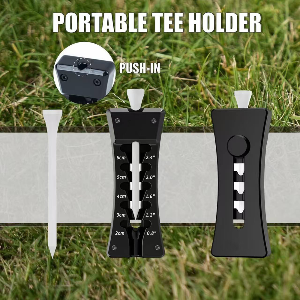 Golf Tee Height Adjuster with Golf Divot Repair Tool Tee Holder Features, Combines All 3 in 1 Usage, Perfect to Carry in Pocket