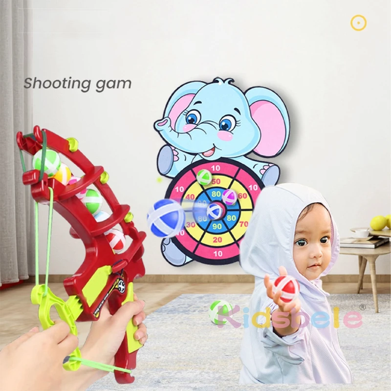 ไดโนเสาร์ Sticky Ball Bow Target Dartboard ช้างของเล่นเพื่อการศึกษาเด็ก Slingshot Play Arrow ชุดของเล่นเด็กเกมกลางแจ้งของเล่น