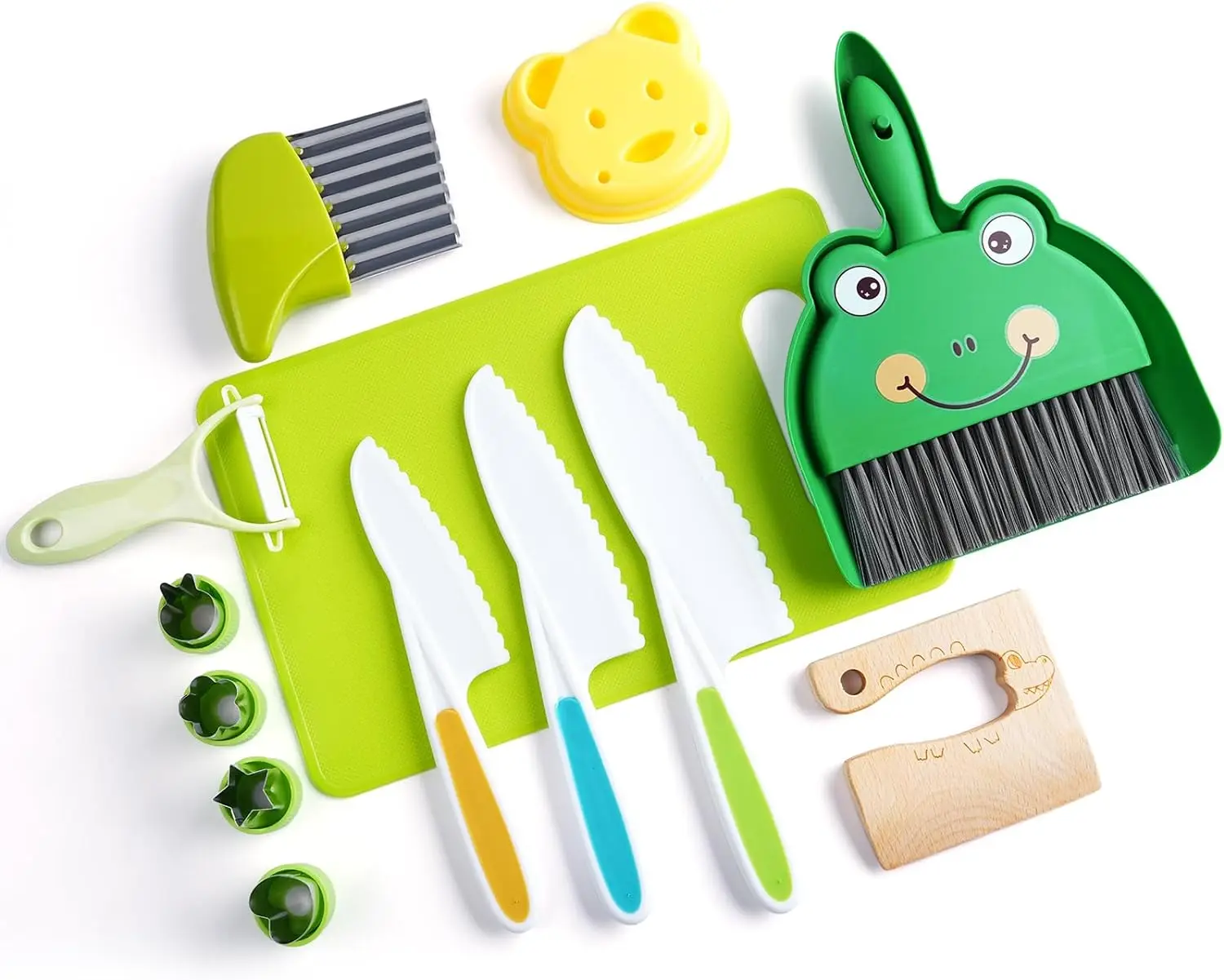 몬테소리 주방 Tools-13pcs 유아 장난감, 실제 요리 세트, 안전한 칼 세트, 2-3-4-5-6-7-8 세용 선물