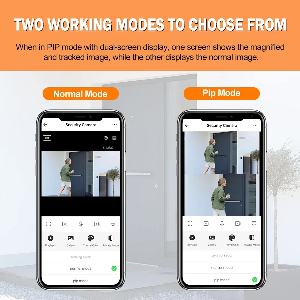 2MP 1080P HD WiFi Door Viewer Camera Video-Eye Peephole with Motion Detection & Two-Way Audio, Tuya Smart Life For Home Security