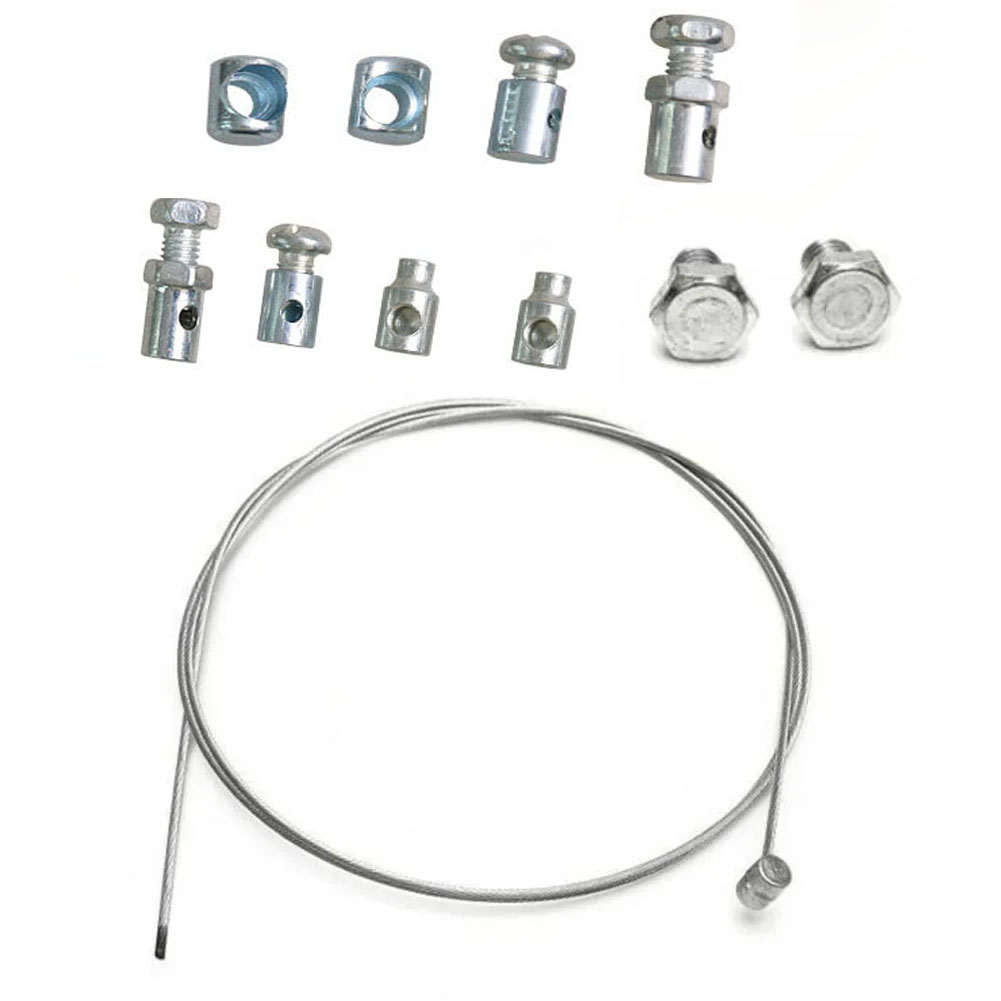 11 teile/satz Universal Gas Kupplung Kabel Reparatur Kit Solderless Nippel mit Hülse Mutter Set mit Kabel Rasenmäher Rotovator Teile