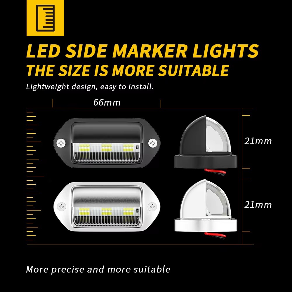 2 Stuks 6 Led Auto Kentekenverlichting Voor Suv Vrachtwagen Trailer Van Tag Stap Lamp Witte Lampen Auto producten Kentekenverlichting