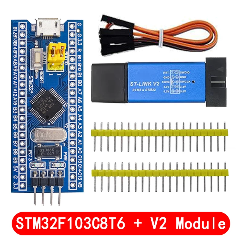 STM32F103C8T6 CH32F103C8T6 ARM STM32 Minimum System Development Board STM32F401 STM32F411 + ST-LINK V2 Download Programmierer