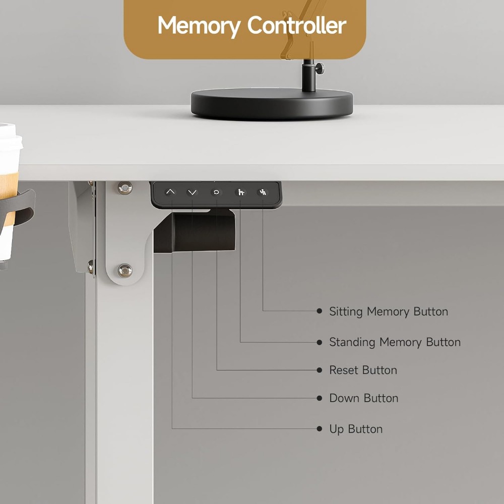 Standing Desk, 71x43 Inches L Shaped Desk with 4 Legs, Dual Motor and Memory Controller, Electric Stand Up Desk Adjustable Heigh
