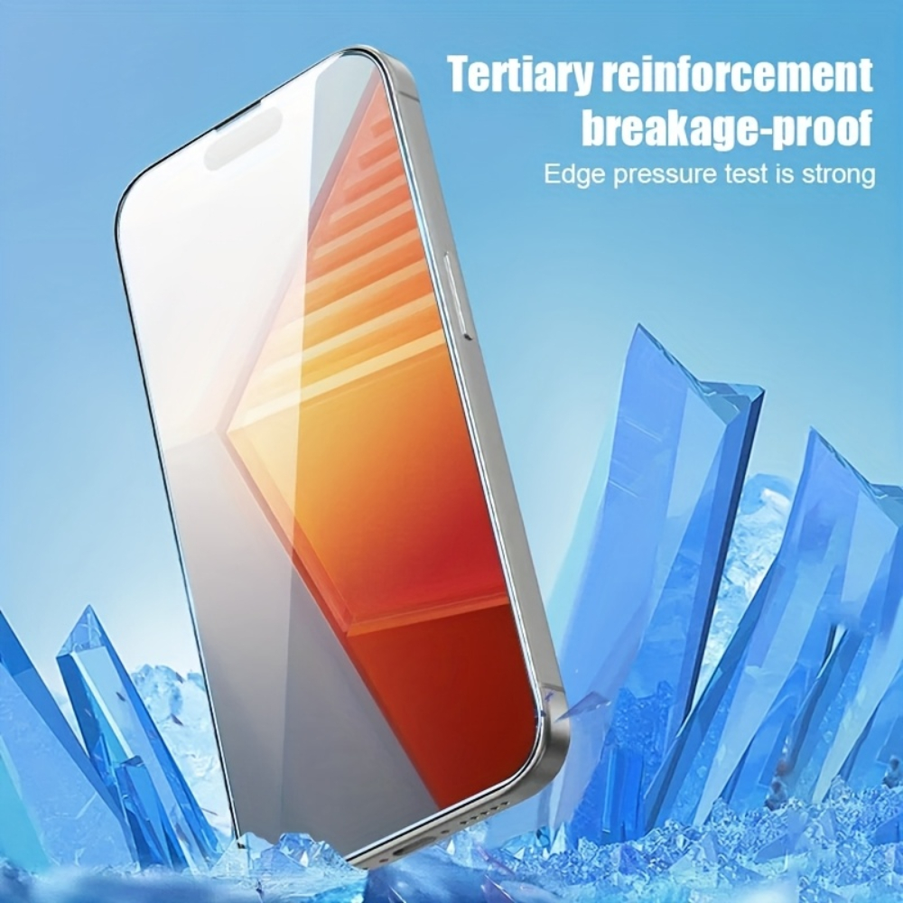 NNBILI 3Pcs 4K Ultra HD Tempered Glass Screen Protector For iPhone 17 16 15 14 13 12 11 Pro Max One Click Dust-free Installation