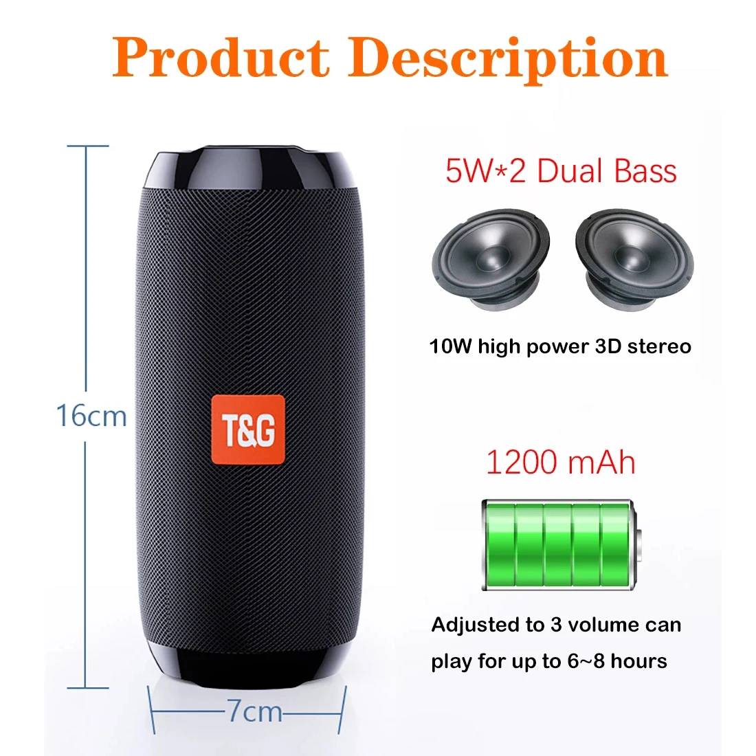 Przenośny bezprzewodowy głośnik Bluetooth Blutooth Music Sound Box dla Caixa De Som Blootooth Subwoofer Radio FM Handfree Bass System