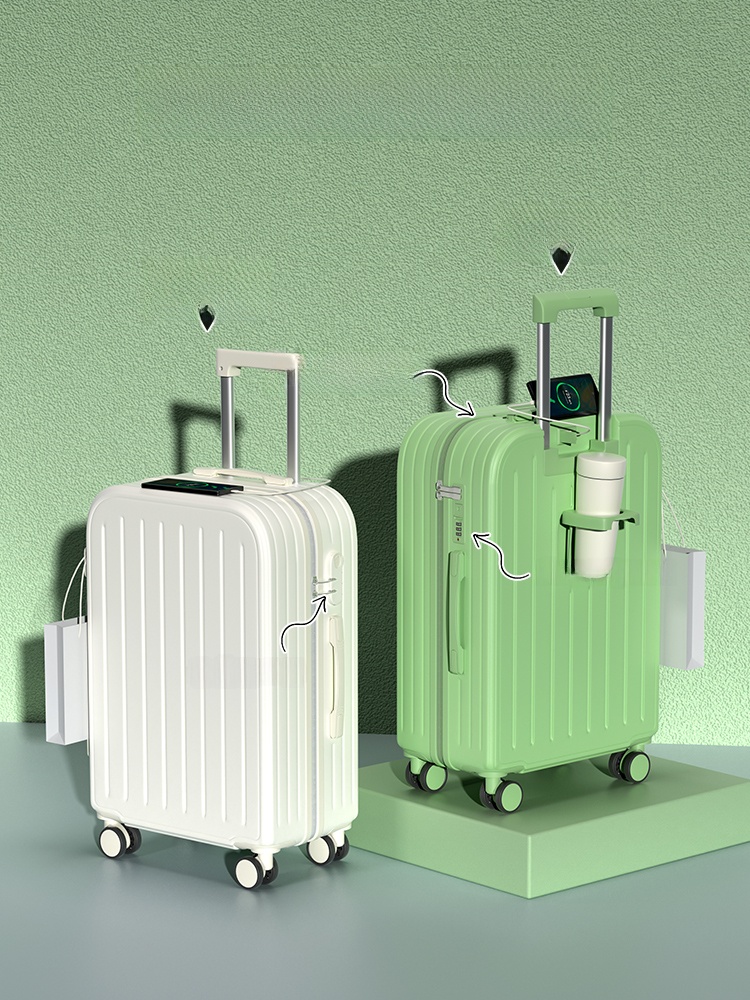 新鮮なスタイルの荷物スーツケースファッショナブルなトレンディなトラベルバッグ男性と女性のための 4 ウェイ回転ホイールパスワードロック 24 インチ