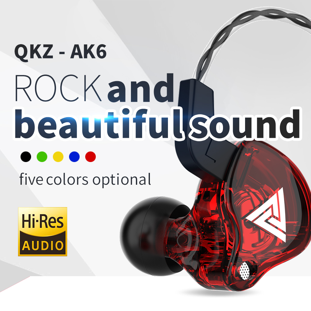 Auriculares QKZ AK6 con Cable de 3,5mm, cascos con sonido HiFi de calidad, para juegos, bajo, oferta barata