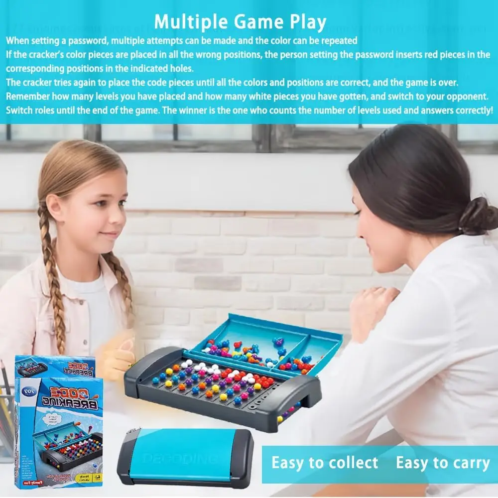 Gra planszowa Code Breaker - Code Breaker Toys - Coder vs Decoder Mind Master Strategy Game - Przenośne gry intelektualne
