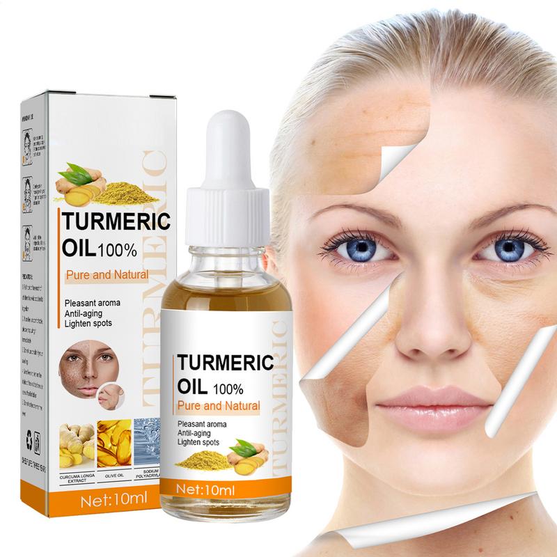 Aceite Esencial de cúrcuma, hidratante, tensor, brillo y reducción de líneas finas, Natural, puro, 10ml