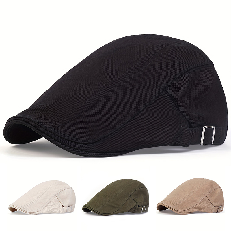 Gorra de Hip Hop a la moda para hombre, boina de color sólido para primavera y verano, boinas salvajes a la moda para hombre y mujer, sombrero para el sol al aire libre, sombreros delanteros