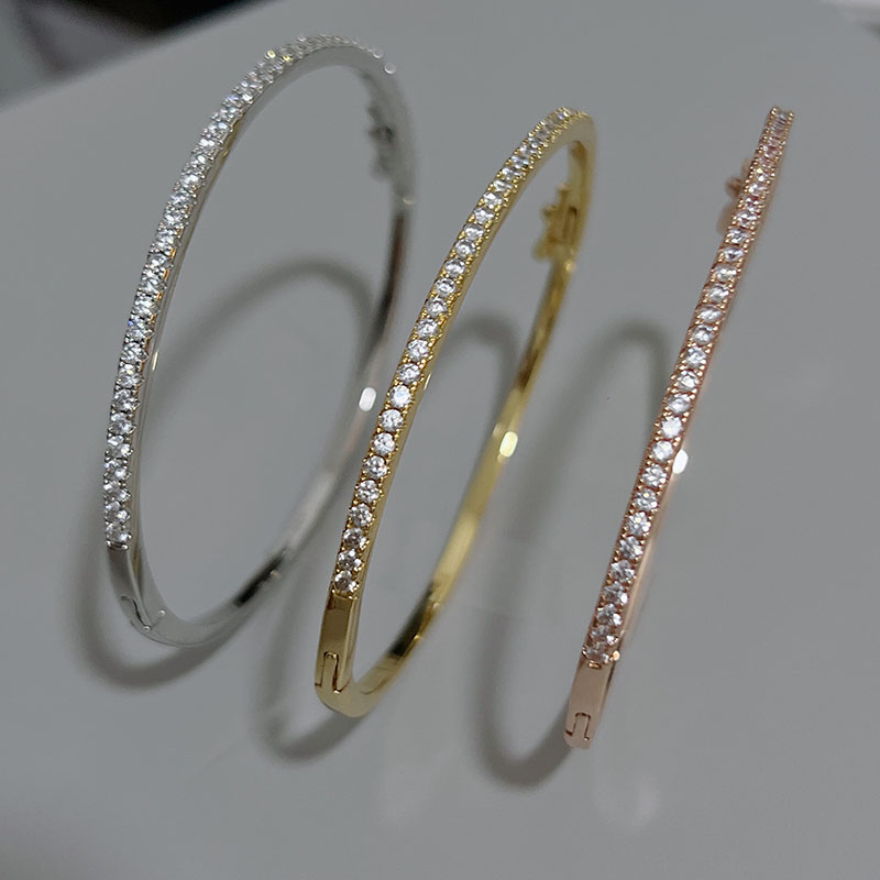 Qualidade superior moda linda pulseira pura esterlina 925 jóias de prata para mulheres design pulseira bonito diamante festa presente jóias size6