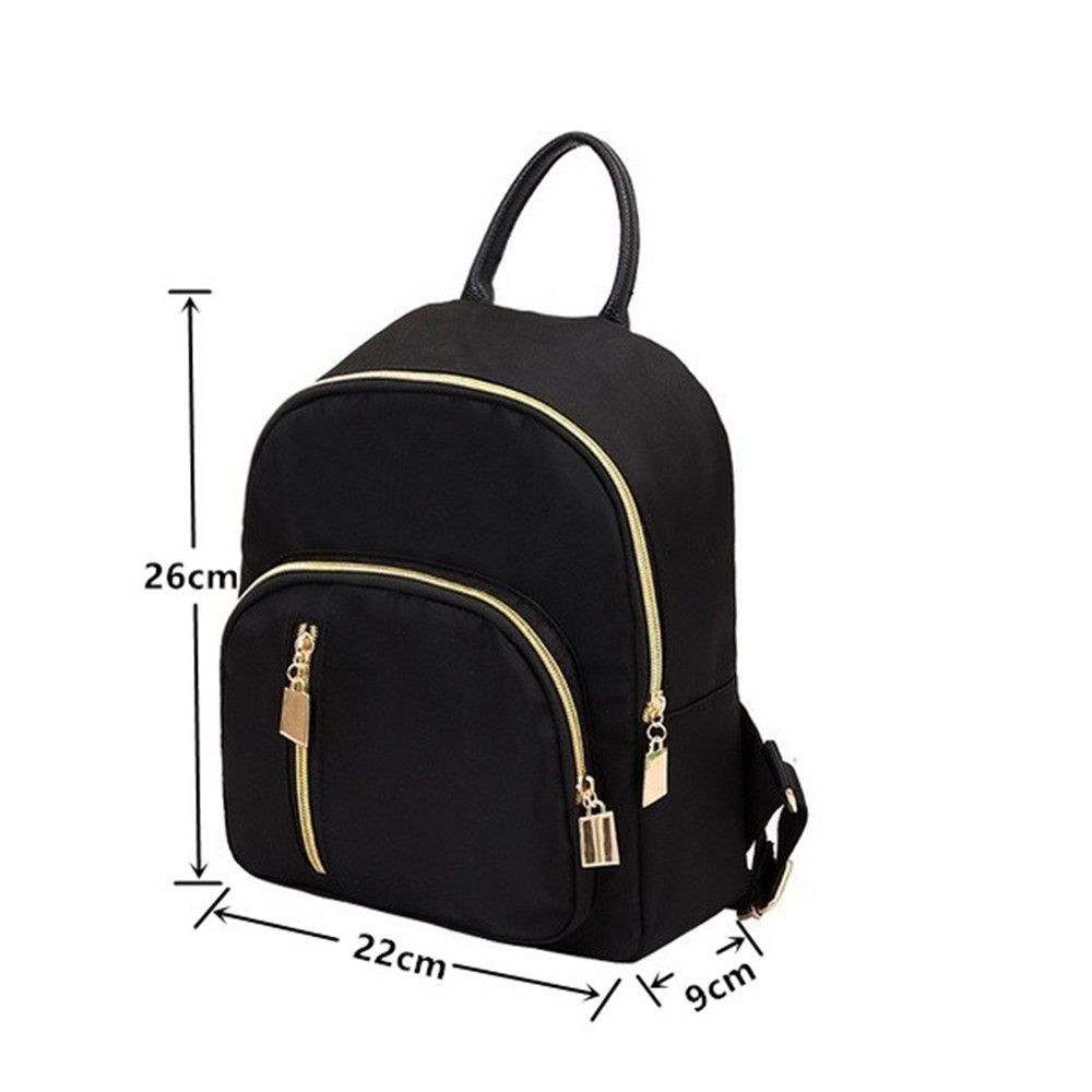 Women's Multi-Function Fashion Girl Oxford Daypack Travel Cute Mini Backpack Men Shoulder Bag Black Purse Hot