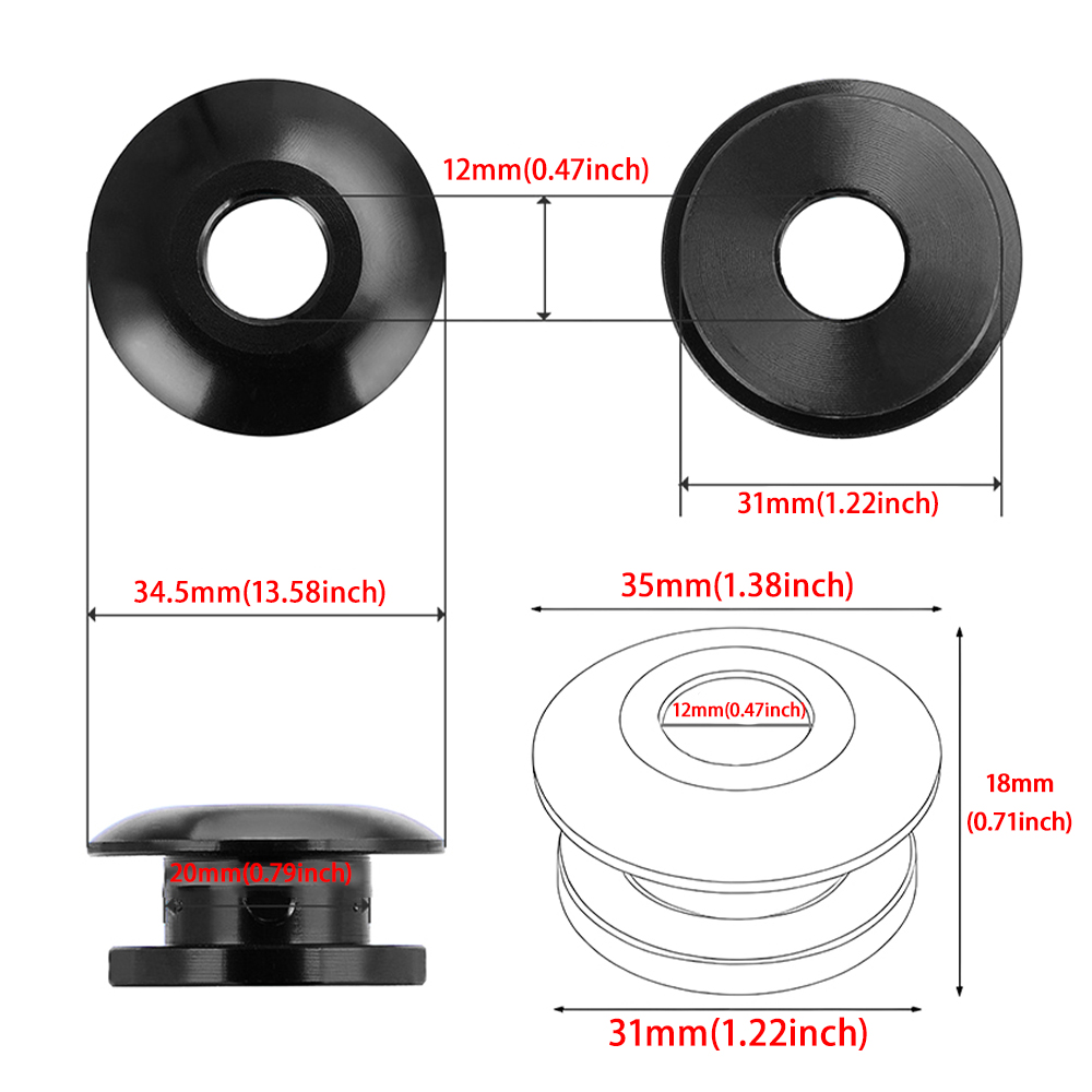 Carro universal botão de mudança rolha cabeça de mudança limitador base fixa engrenagem cabeça fivela alumínio botão de engrenagem do carro limitador