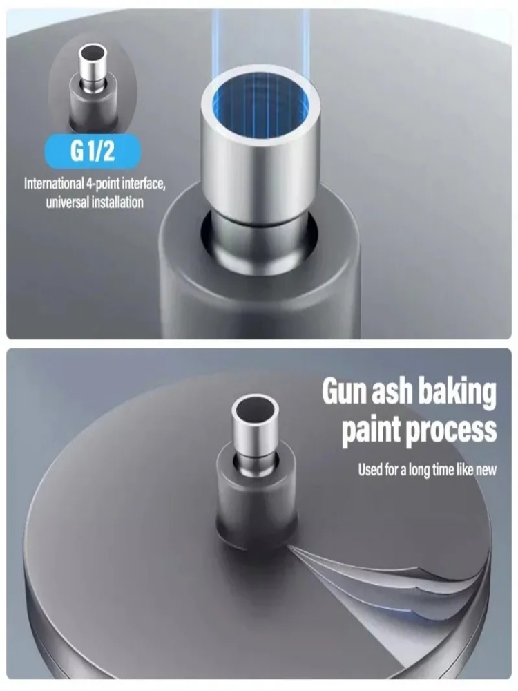 Neue 230mm Große Panel Duschkopf 6 Modus Supercharge Regen Dusche Kopf Hochdruck Top Regen Dusche Wasserhahn Bad Zubehör