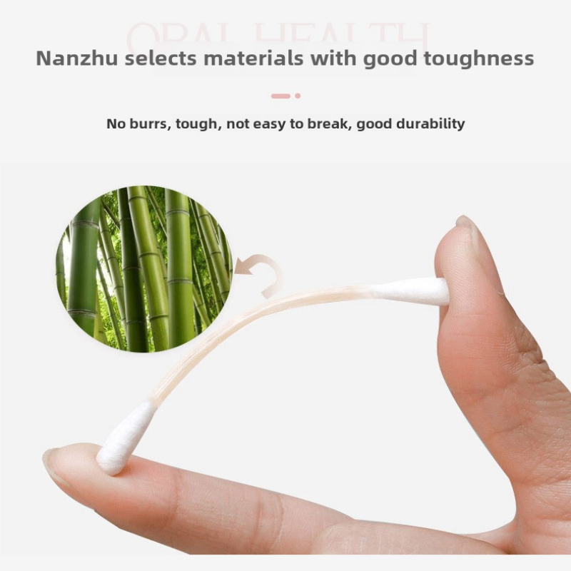 100 unids/pack bastoncillos de algodón de bambú de doble cabeza bastoncillo de madera para maquillaje, limpieza de orejas de nariz, cuidado de mascotas, arte y manualidades