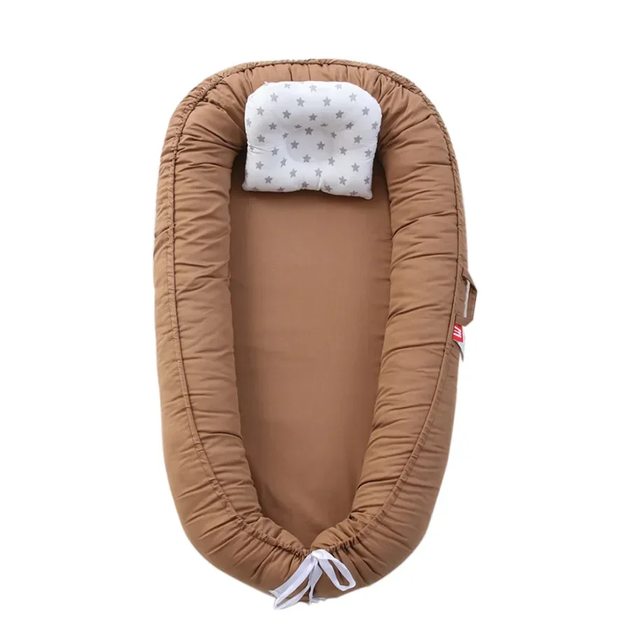 Berço de algodão para bebês, berço portátil para viagem, berço com travesseiro, presentes para berço portátil