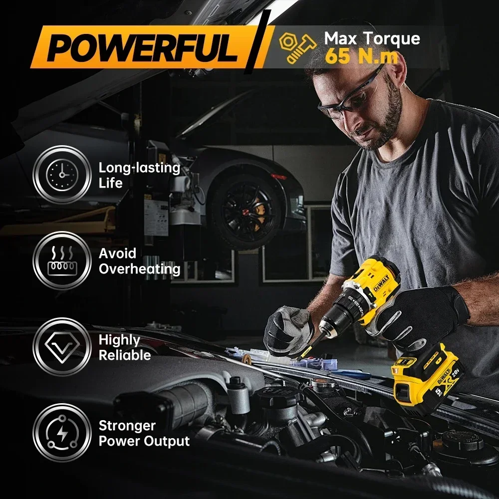 DEWALT 805 20V Brushless Wireless Drill Power Tool has precise speed and torque, rich functions, and can meet a variety of needs