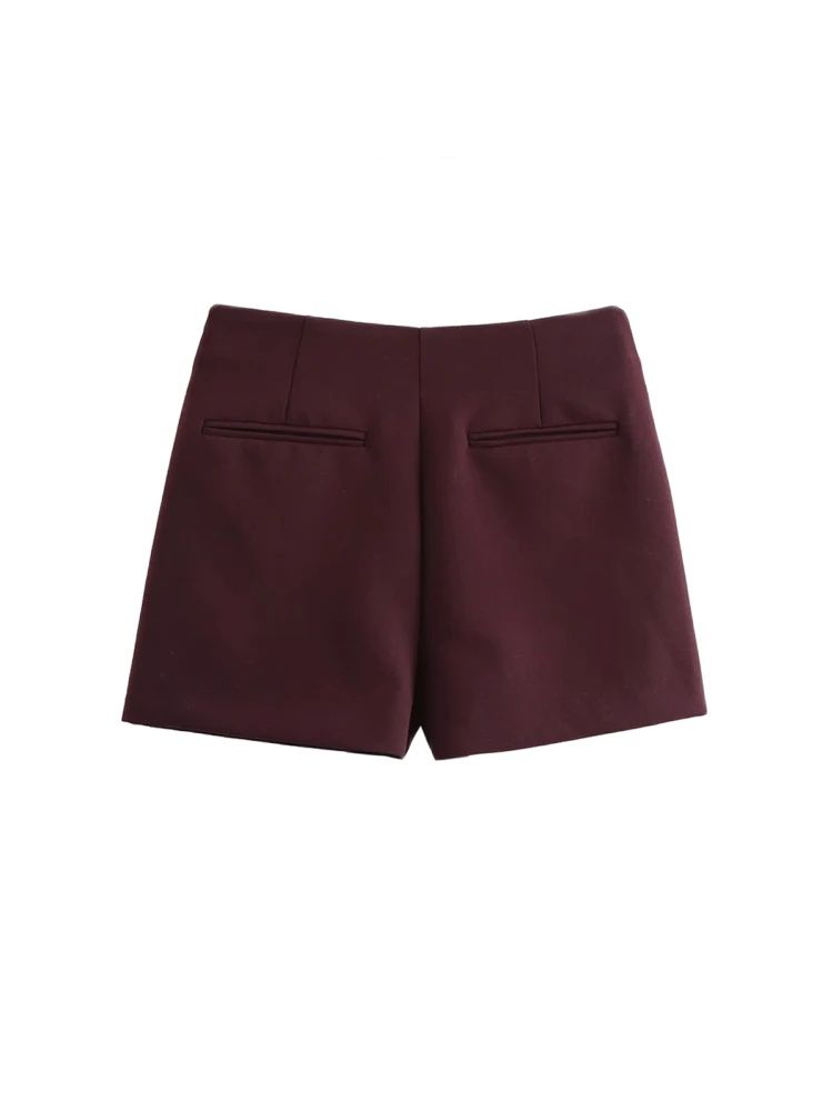 Hohe Taille Solide Skort für Frauen Mode Seite Zipper Weibliche Shorts Röcke Mujer