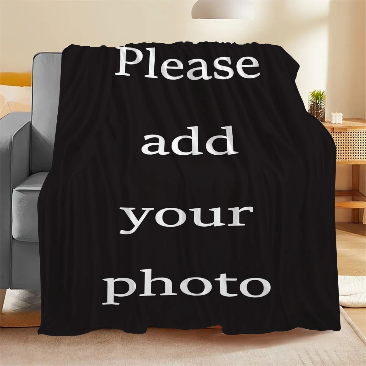 Custom Digital Flannel Fleece Blanket, suitable for family beds, sofas, offices, outdoor camping, Customized Blanket with Images