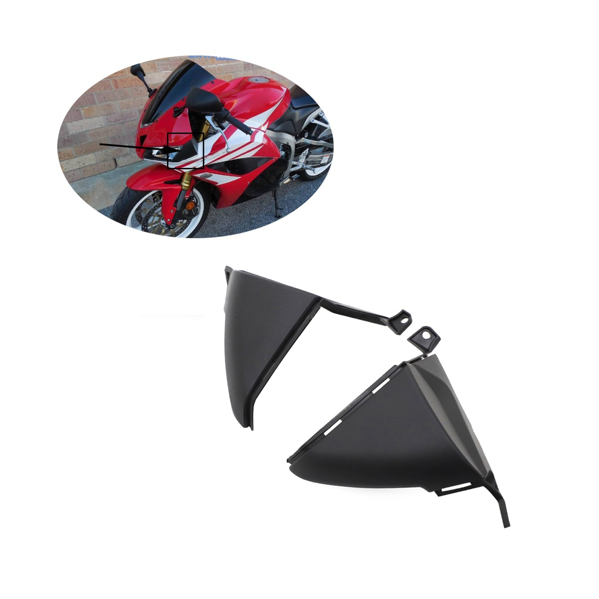 Lampu depan motor, pelindung penutup Fairing samping untuk Honda CBR600RR 2007 - 2012 CBR 600 RR
