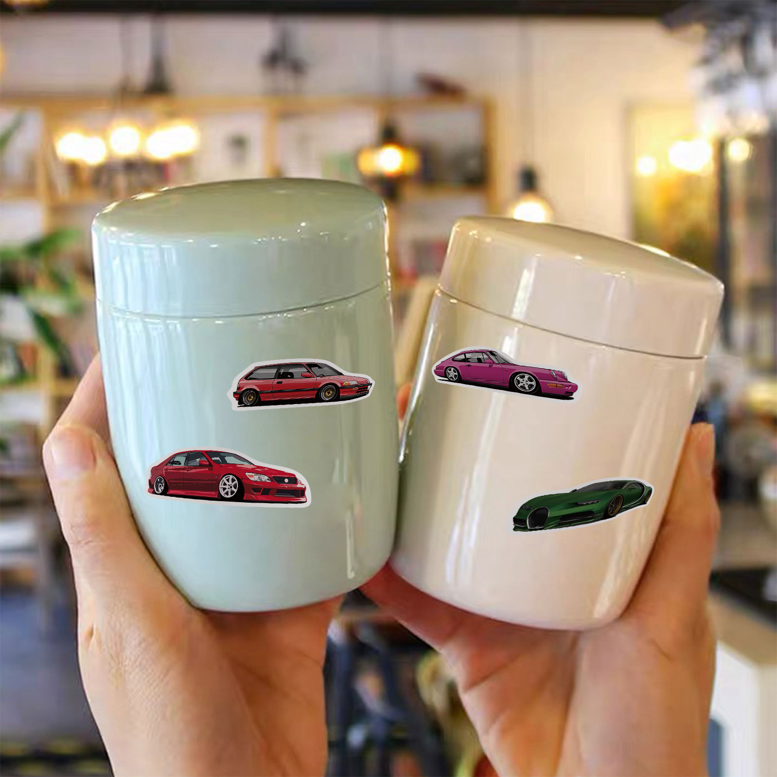 Waterproof Car Graffiti Adesivos, Retrofit, Corrida, Carro, Laptop, Guitarra, Bagagem, Bicicleta, Skate, Adesivo, Decalque, Brinquedo do miúdo, 50Pcs