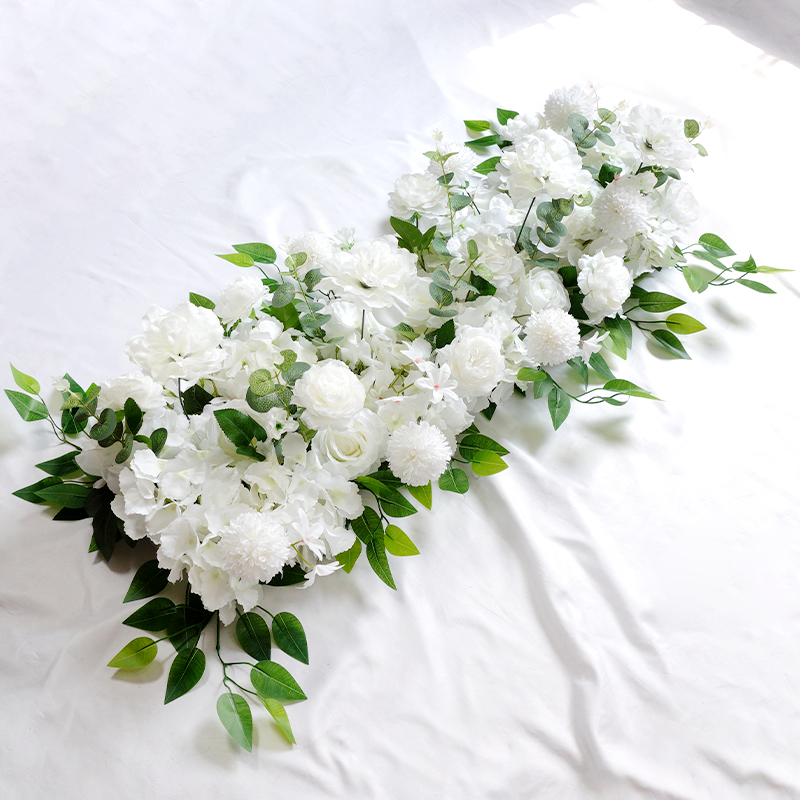 100cm DIY Wedding Flower Wall Decoration Arrangement Supplies Silk Peonies Rose Artificial Floral Row Decor Wed Arch Backdrop