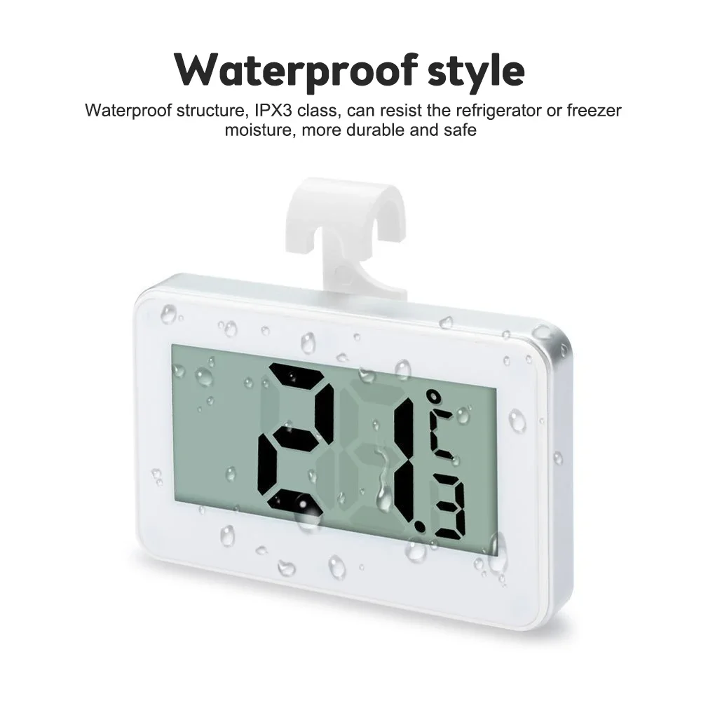 Termómetro electrónico, medidor de temperatura Digital para el hogar, termómetro colgante de pared para refrigerador, termómetro con alarma de escarcha para congelador