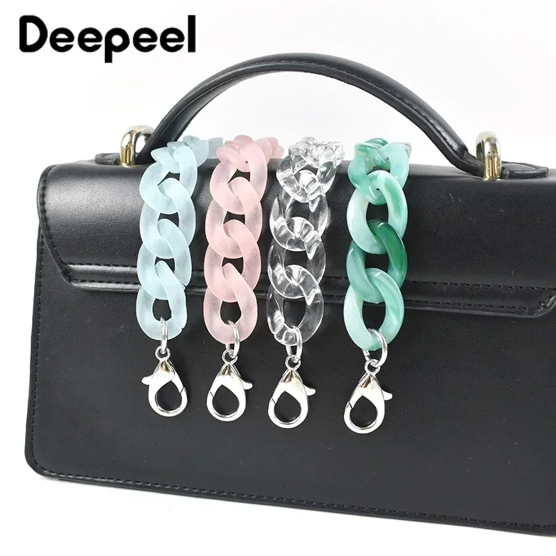 Deepeel 60cm Resin Chains for Women's Bag Shoulder Strap Acrylic Chain Purse Replace Handle Handbag Parts Hardware Accessories