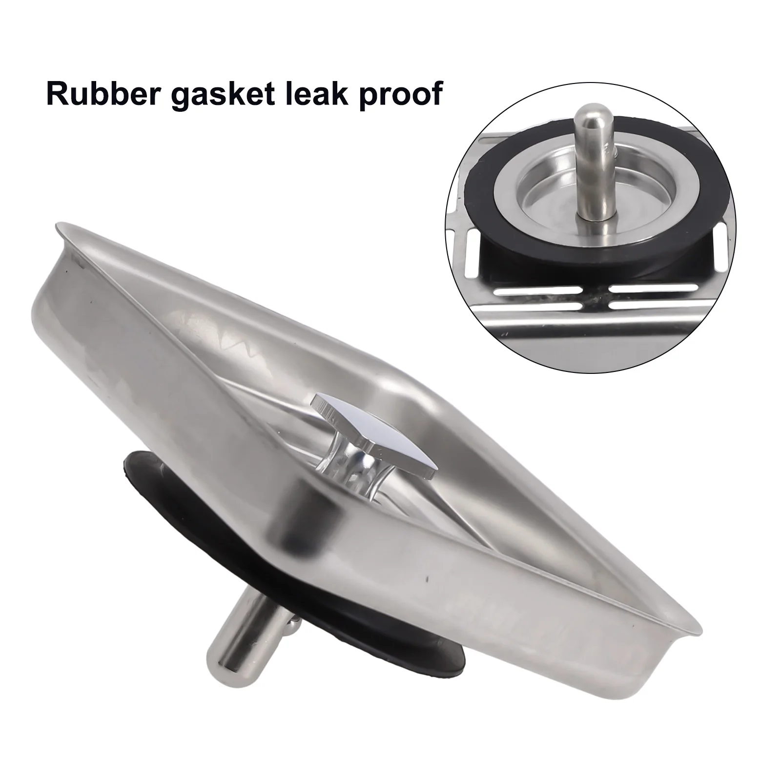 Kitchen Sink Strainer Drainer Post Stopper Waste Plug Stainless Steel Filter Basket Plug Square Kitchen Sink Strainer Stopper