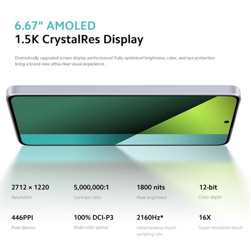 Global Version Xiaomi Redmi Note 13 Pro 5G Snapdragon 7s Gen 2 200MP OIS Camera 67W Turbo Charging 120Hz AMOLED NFC