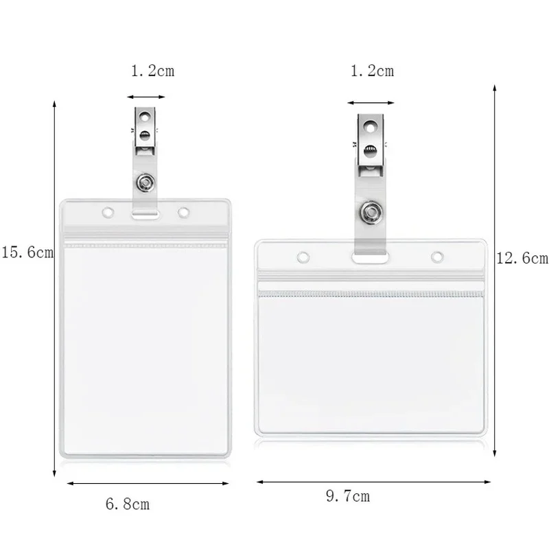 Nhựa PVC Trong Suốt Thẻ Tay Bao Kinh Doanh Làm Việc Chứng Minh Thư Giá Đỡ Huy Hiệu Túi Bus Túi Ngực Nhân Viên Làm Việc Để Thẻ Huy Hiệu ốp Lưng