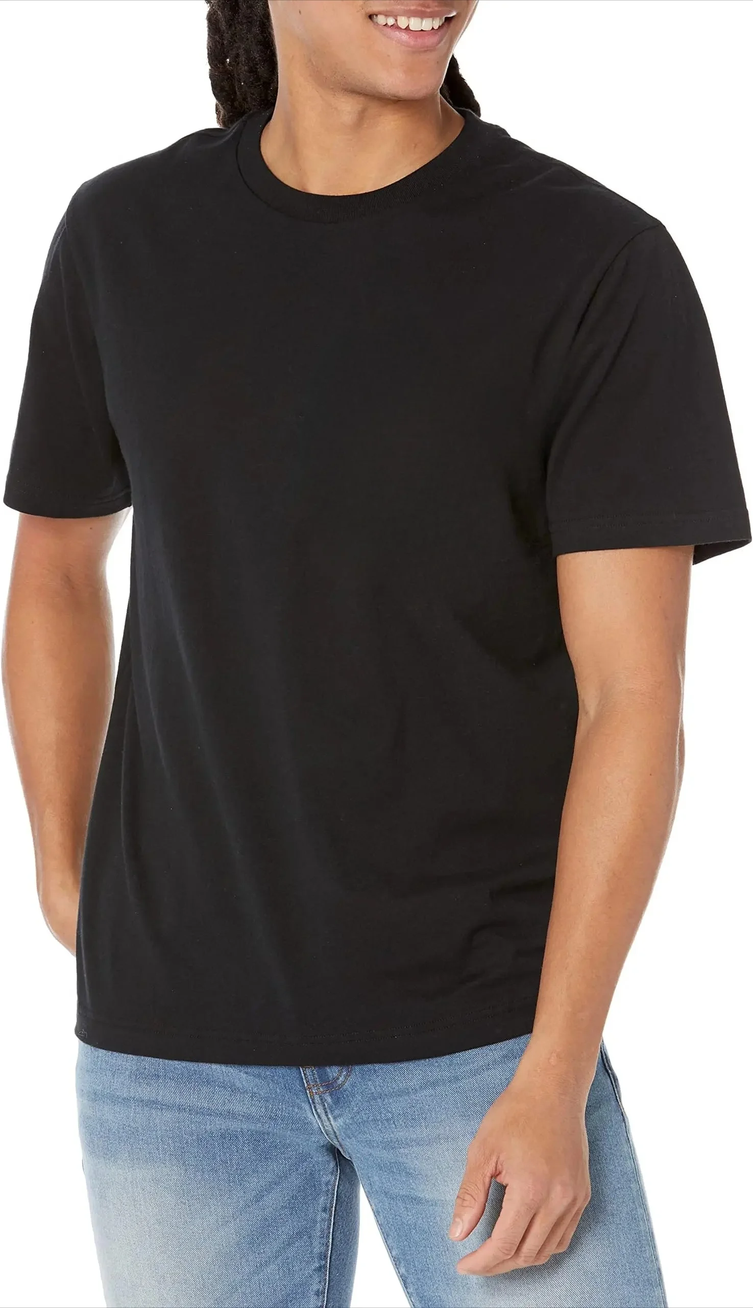 Camiseta de algodón de alta calidad para hombre y mujer, camisetas holgadas básicas de manga corta de Color sólido, camiseta de gran tamaño, Top blanco y negro