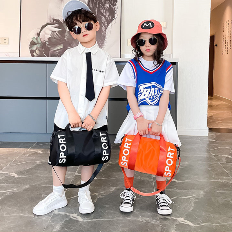 กระเป๋ากระเป๋าหิ้วเดินทางสำหรับเด็กสำหรับ Koper anak-anak สุดสัปดาห์กระเป๋าใส่เล่นกีฬาฟิตเนสกระเป๋าถือกลางแจ้งแบบดัฟเฟิลสำหรับใส่ว่ายน้ำ