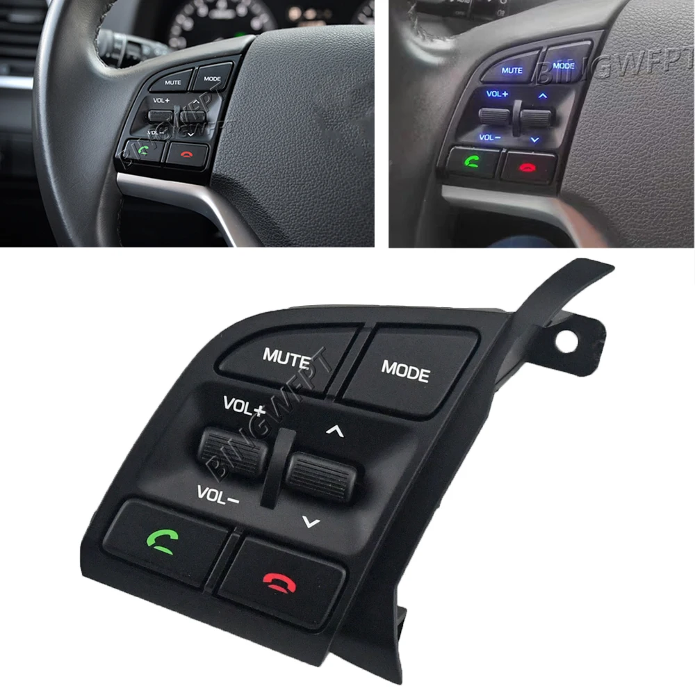 For Hyundai Tucson 2015-2019 96710-D3500 Steering Wheel Remote Control Switch Volume AdjustButton Bluetooth Button Music Switch