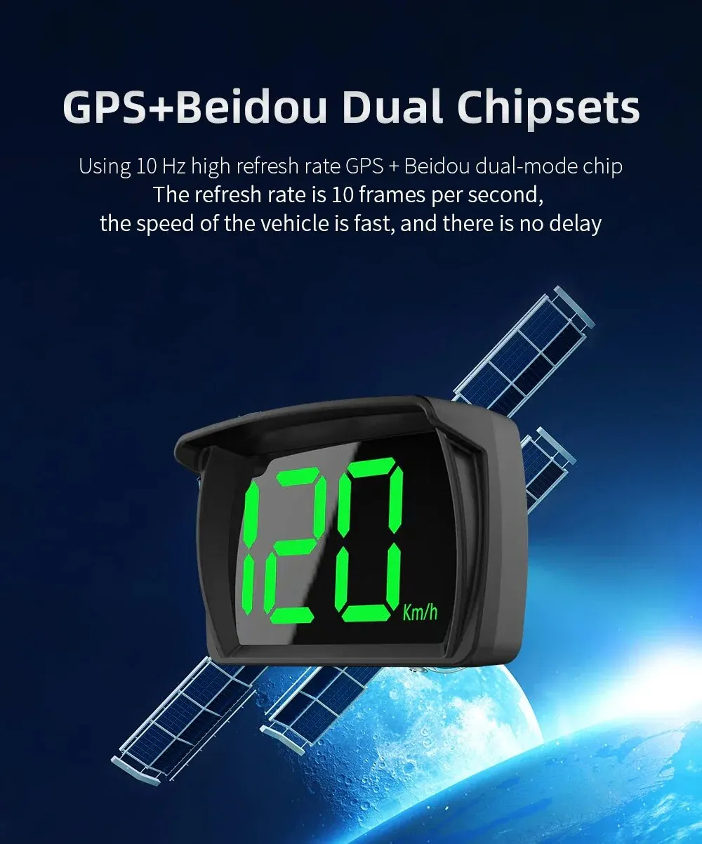 Y03 Auto GPS HUD Head Up Display Universele Digitale Snelheidsmeter Projector Km/h Groot Lettertype Snelheidsmeter Displayer Auto Elektronisch Onderdeel